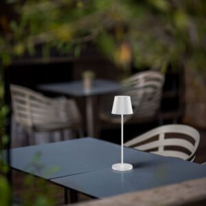 Επαναφορτιζόμενο Πορτατιφ LED 1.5W Dimmable Αφής 3000Κ IP54 Λευκό με Βάση Φόρτισης V-TAC – 23445