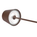 Επαναφορτιζόμενο Πορτατιφ LED 1.5W Dimmable Αφής 3000Κ IP54 Corten απόχρωση Σκουριάς με Βάση Φόρτισης V-TAC – 23446