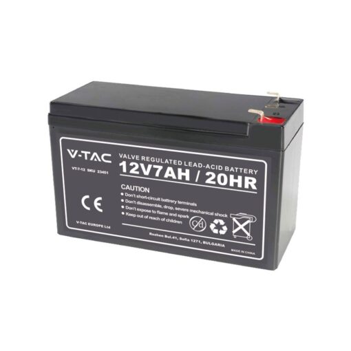 Μπαταρία 7Ah 12V Μολύβδου-Οξέος T1 151x65x100mm  V-TAC – 23451