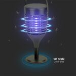Ηλιακή Εντομοπαγίδα LED Επαναφορτιζόμενη με 3in1 Βάση V-TAC – 23459VT
