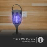 Ηλιακή Εντομοπαγίδα LED Επαναφορτιζόμενη με 3in1 Βάση V-TAC – 23459VT