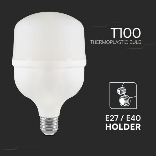 Λάμπα LED E27 T100 Πλαστική 30W 6500K V-TAC – 23571VT