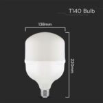 Λάμπα LED E27 T140 Πλαστική Με Αντάπτορα  Ε40 50W 4000K V-TAC – 23574VT