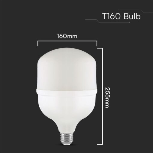 Λάμπα LED Ε27 T160 Πλαστική Με Αντάπτορα Ε40 60W 6500K V-TAC – 23577VT