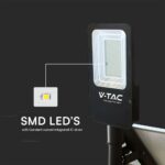 50W Ηλιακό Υβριδικό Φωτιστικό Δρόμου Μαύρο LED 4000K IP65 V-TAC – 23578
