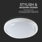 Πλαφονιέρα LED Designer 30W/60W Λευκή με Τηλεχειριστήριο Dimmable CCT V-TAC – 23585
