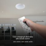 Πλαφονιέρα LED Designer 30W/60W Λευκή με Τηλεχειριστήριο Dimmable CCT V-TAC – 23585