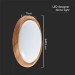 Πλαφονιέρα Κυκλική LED Designer με Τηλεχειριστήριο CCT 30W/60W Dimmable Απόχρωση Ξύλου V-TAC – 23586