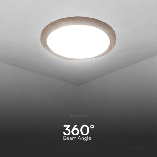 Πλαφονιέρα Κυκλική LED Designer με Τηλεχειριστήριο CCT 30W/60W Dimmable Απόχρωση Ξύλου V-TAC – 23586