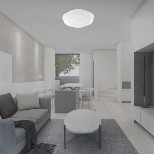 Πλαφονιέρα Κυκλική LED Designer με Τηλεχειριστήριο CCT 20W/40W Dimmable Λευκή V-TAC – 23587