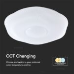 Πλαφονιέρα Κυκλική LED Designer με Τηλεχειριστήριο CCT 20W/40W Dimmable Λευκή V-TAC – 23587