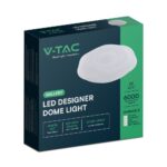Πλαφονιέρα LED Designer 30W/60W Λευκή με Τηλεχειριστήριο Dimmable CCT V-TAC – 23588