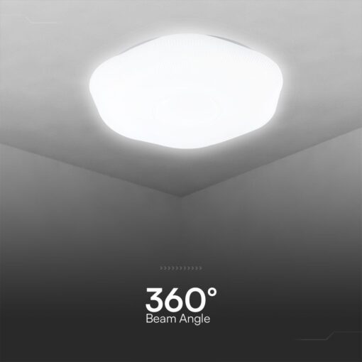 Πλαφονιέρα LED Designer 30W/60W Λευκή με Τηλεχειριστήριο Dimmable CCT V-TAC – 23588
