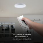 Πλαφονιέρα LED Designer 20W/40W Λευκή με Τηλεχειριστήριο Dimmable CCT V-TAC – 23589