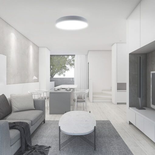 Πλαφονιέρα LED Designer 30W/60W Λευκή με Τηλεχειριστήριο Dimmable CCT V-TAC – 23590