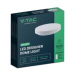 Πλαφονιέρα LED Designer 30W/60W Λευκή με Τηλεχειριστήριο Dimmable CCT V-TAC – 23590