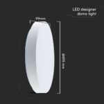 Πλαφονιέρα LED Designer 30W/60W Λευκή με Τηλεχειριστήριο Dimmable CCT V-TAC – 23590