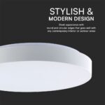 Πλαφονιέρα LED Designer 30W/60W Λευκή με Τηλεχειριστήριο Dimmable CCT V-TAC – 23590