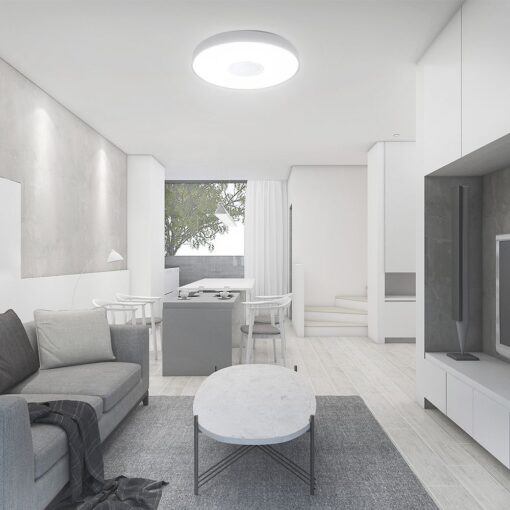 Πλαφονιέρα Κυκλική LED Designer με Τηλεχειριστήριο CCT 20W/40W Dimmable Λευκή V-TAC – 23591