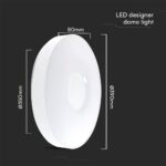 Πλαφονιέρα Κυκλική LED Designer με Τηλεχειριστήριο CCT 20W/40W Dimmable Λευκή V-TAC – 23591