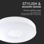 Πλαφονιέρα Κυκλική LED Designer με Τηλεχειριστήριο CCT 20W/40W Dimmable Λευκή V-TAC – 23591