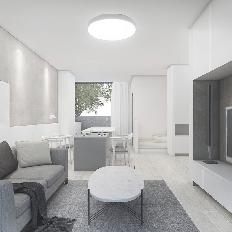 Πλαφονιέρα LED Designer 30W/60W Λευκή με Τηλεχειριστήριο Dimmable CCT V-TAC – 23592