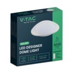 Πλαφονιέρα LED Designer 20W/40W Λευκή με Τηλεχειριστήριο Dimmable CCT V-TAC – 23593
