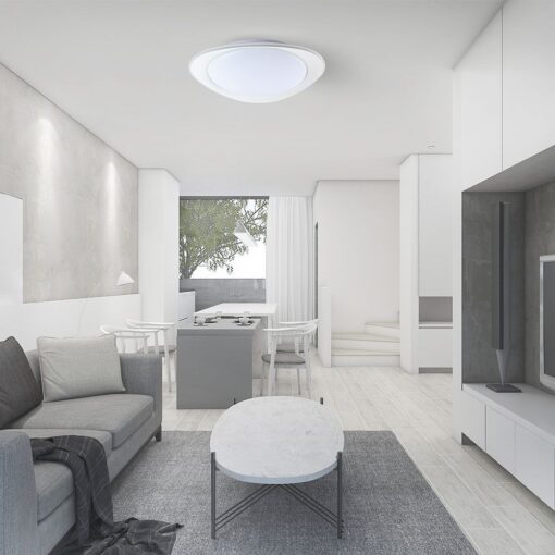 Πλαφονιέρα LED Designer 30W/60W Λευκή με Τηλεχειριστήριο Dimmable CCT V-TAC – 23594