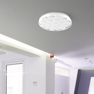 Πλαφονιέρα LED Designer 30W/60W Λευκή με Κυψέλες με Τηλεχειριστήριο Dimmable CCT V-TAC – 23595