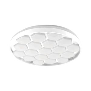 Πλαφονιέρα LED Designer 30W/60W Λευκή με Κυψέλες με Τηλεχειριστήριο Dimmable CCT V-TAC – 23595