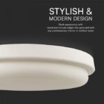 Πλαφονιέρα Οροφής Στρογγυλή Φ240 Λευκή LED 24W 2500lm 3000K IP54 VTAC – 23596