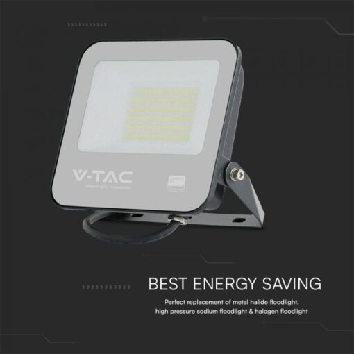 LED Προβολέας 50W V-TAC Samsung Chip Μαύρος 4270lm Αδιάβροχος IP65 4000K  – 23688