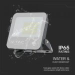 LED Προβολέας 50W V-TAC Samsung Chip Μαύρος 4270lm Αδιάβροχος IP65 4000K  – 23688