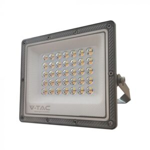LED Προβολέας 30W V-TAC Γκρι 90° 2350lm Αδιάβροχος IP65 CCT 3000-6400K  – 23613