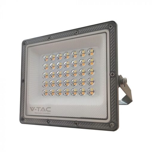 LED Προβολέας 30W V-TAC Γκρι 90° 2350lm Αδιάβροχος IP65 CCT 3000-6400K  – 23613
