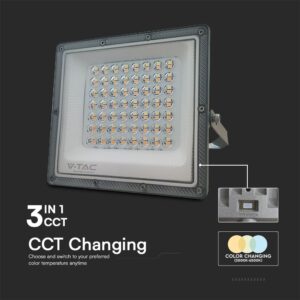LED Προβολέας 50W V-TAC Γκρι 90° 5000lm Αδιάβροχος IP65 CCT 3000-6400K – 23614