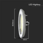 100W LED Καμπάνα Γκρι 90° 8300lm CCT 3000K/4000K/6500K IP65 V-TAC – 23622