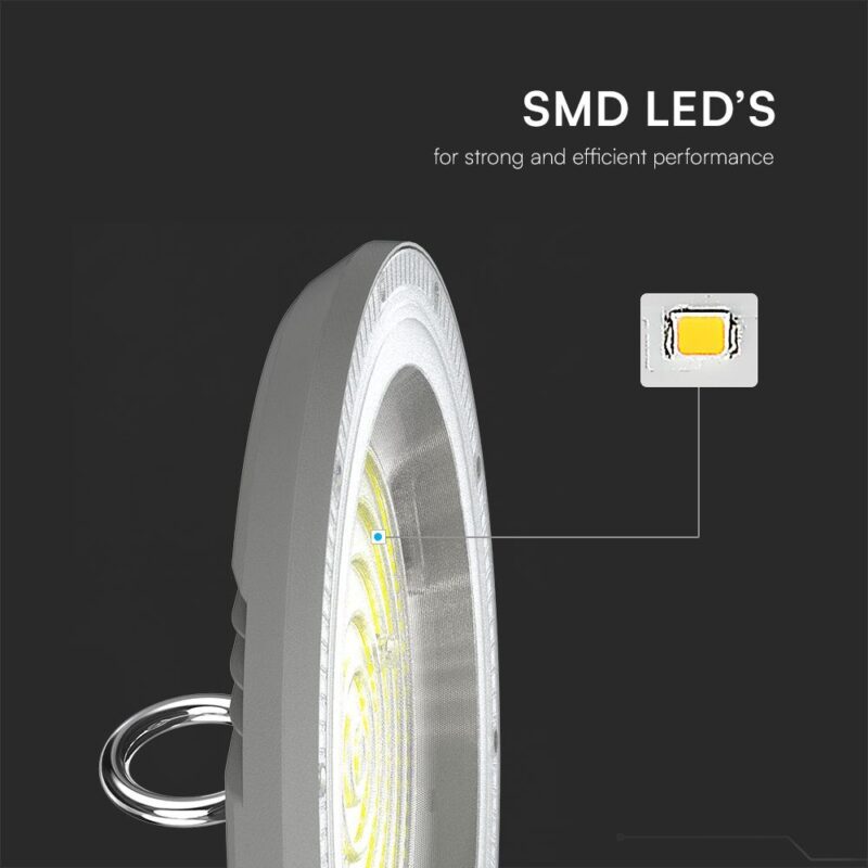 100W LED Καμπάνα Γκρι 90° 8300lm CCT 3000K/4000K/6500K IP65 V-TAC – 23622