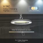 100W LED Καμπάνα Γκρι 90° 8300lm CCT 3000K/4000K/6500K IP65 V-TAC – 23622