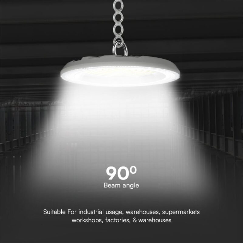 100W LED Καμπάνα Γκρι 90° 8300lm CCT 3000K/4000K/6500K IP65 V-TAC – 23622