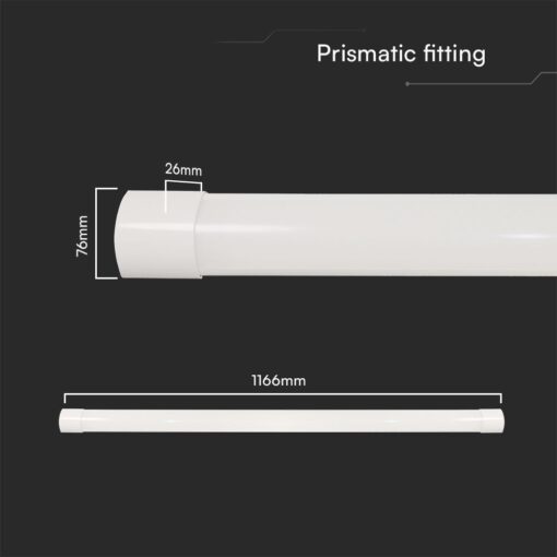 40W LED Πρισματικό Γραμμικό Φωτιστικό 120cm V-TAC 4800lm 120° CCT 3000K/4000K/6500K – 23680