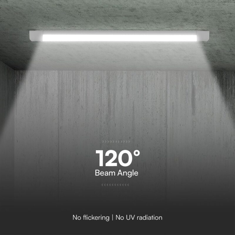 40W LED Πρισματικό Γραμμικό Φωτιστικό 120cm V-TAC 4800lm 120° CCT 3000K/4000K/6500K – 23680