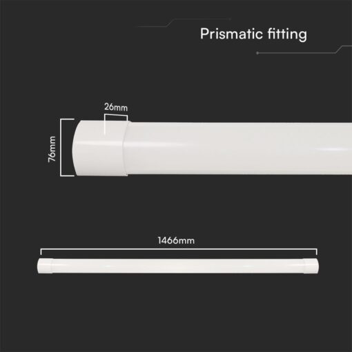 50W LED Πρισματικό Γραμμικό Φωτιστικό 150cm V-TAC 6000lm 120° CCT 3000K/4000K/6500K – 23681