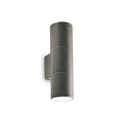 IDEAL LUX Απλίκα Τοίχου Βεράντας GUN 2xGU10 IP44 Χρώματος Ανθρακί – 236841