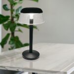 Επαναφορτιζόμενο Πορτατίφ 3W LED CCT Dimmable Αφής Μαύρο VTAC – 23685