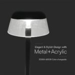 Επαναφορτιζόμενο Πορτατίφ 3W LED CCT Dimmable Αφής Μαύρο VTAC – 23685
