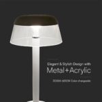 Επαναφορτιζόμενο Πορτατιφ Λευκό 3W LED CCT Dimmable Αφής VTAC – 23686