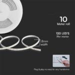 LED Ταινία 10.5W 220V V-TAC Αδιάβροχη IP65 Κόκκινη 10 Μέτρα – 23724
