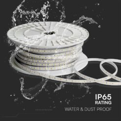 LED Ταινία 10.5W 220V V-TAC Αδιάβροχη IP65 Κόκκινη 50 Μέτρα – 23730