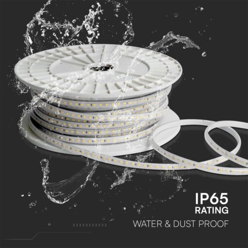 LED Ταινία 10.5W 220V V-TAC Αδιάβροχη IP65 Κόκκινη 50 Μέτρα – 23730